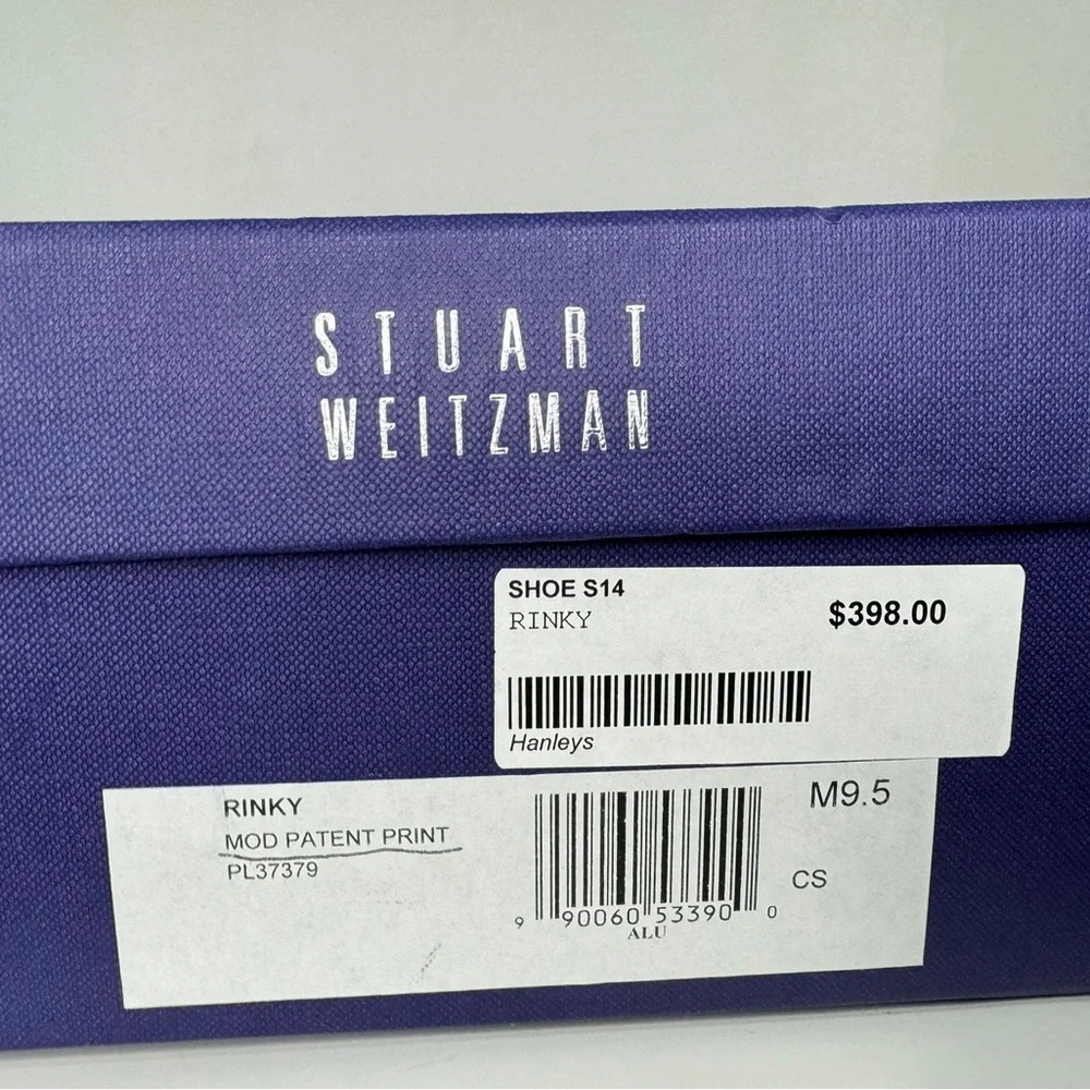 Stuart Weitzman Rinky Mod Patent Print Slingback Heels - Size 9.5M - Picture 10 of 10